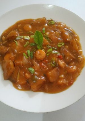 Foto resep Kentang udang saus pedas manis