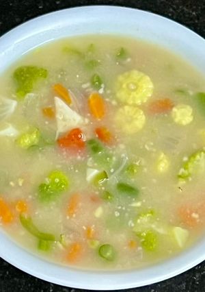 A picture of Rainy Day Special Healthy Veggie Soup.