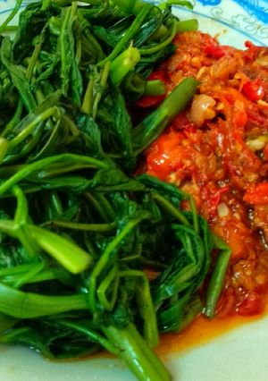 Foto resep Kangkung sambal belacan pedas gila