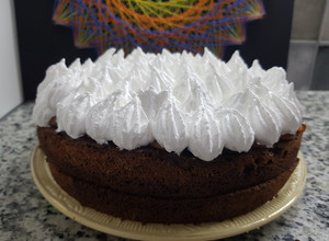Una foto de Torta Brownie con harina de Algarroba sin gluten