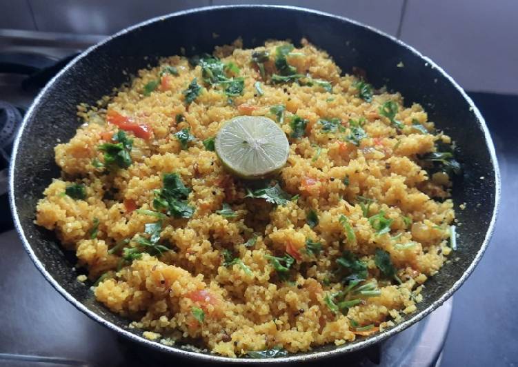 Simple Way to Prepare Quick Lapse upma(broken wheat rawa upma)