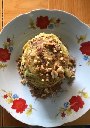 Hình của món Bánh pancake khoai trứng.