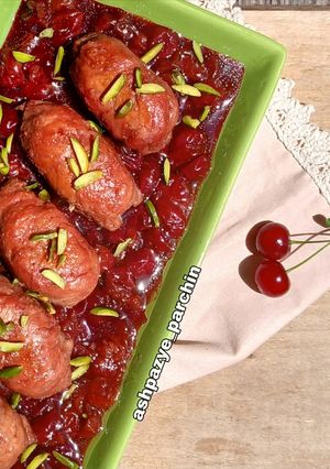 عکسی از دستور رول مرغ آلبالویی 🌸
