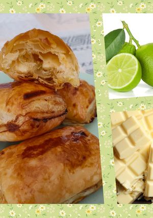 Une photo de Petits pains chocolat blanc et citron vert