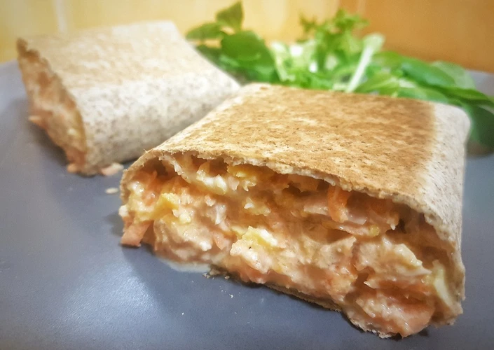 Receta Wrap de atún, huevo y yogur