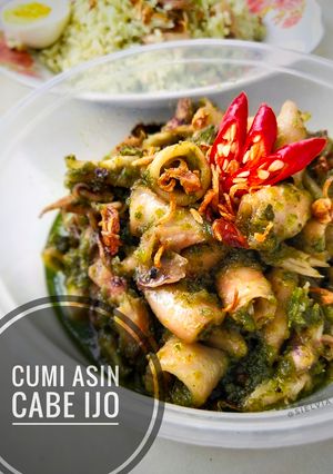 Foto resep Cumi Asin Cabe Ijo