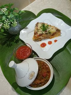 صورة لوصفة غراتان البطاطا والباذنجان