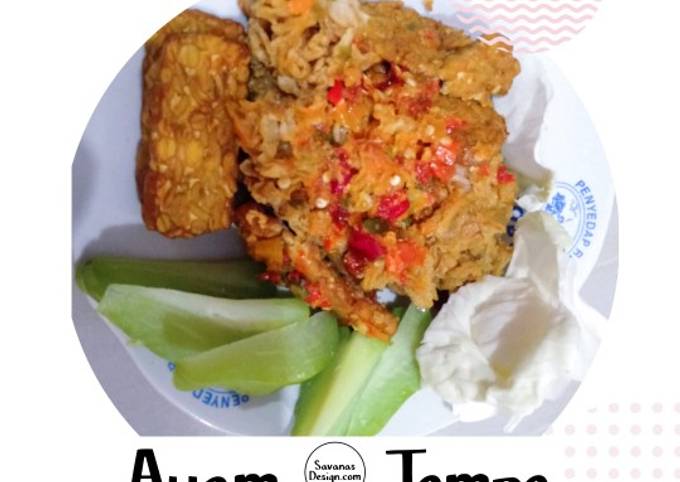 Ayam dan Tempe Geprek