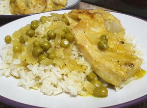 Foto principal de Mero en salsa de vino fino manzanilla