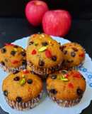 Eggless Apple Wheat Flour Muffin with Date Palm Jaggery