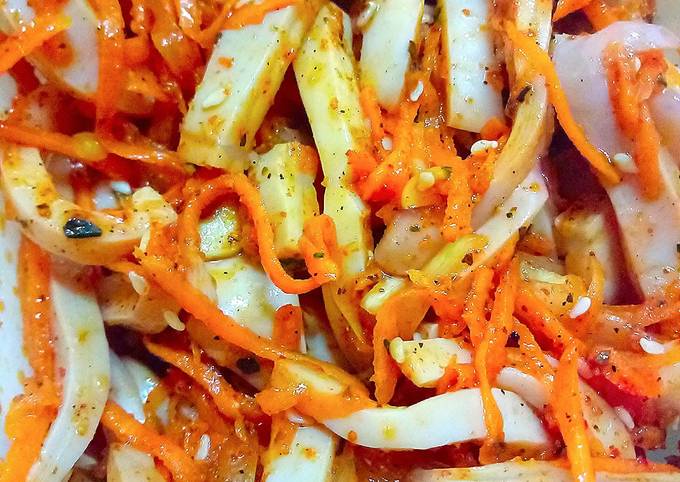 Кальмары по-корейски без моркови
