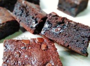 Foto resep 21. Triple Chocolate Rice Brownie