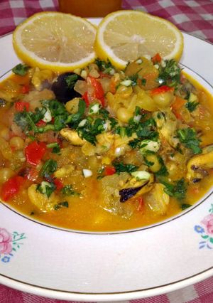 Una foto de Cazuela de mariscos rapidita