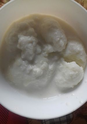 A picture of Rasmali with Rasgulla.