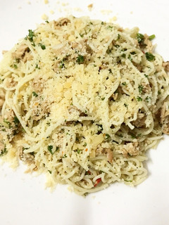 Foto resep Spaghetti Aglio Olio Tuna