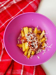 Foto resep French fries chicken bolognese