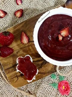 عکسی از دستور مارمالاد توت فرنگی 🍓 (راحت و فوری)