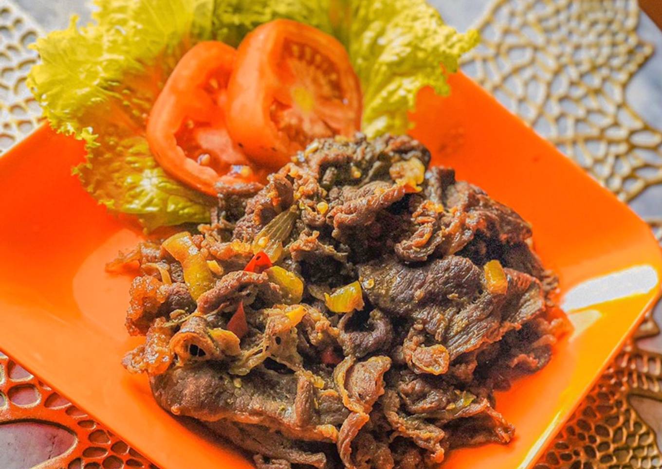 Beef Teriyaki Lada Hitam ala Yoshinoya (simple tp mantap)