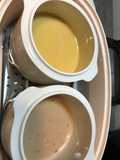 Steamed egg white and yolk (separately)