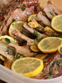 A picture of Soy Balsamic Rosemary Lemon Marinade.