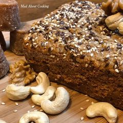 A picture of Eggless Whole Wheat Jaggery Cake or Atta Gur Ka Cake – Healthy Cake.