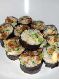 คิมบับข้าวผัดหนังไก่กรอบ | Crispy Chicken Skin Fried Rice Kimbap