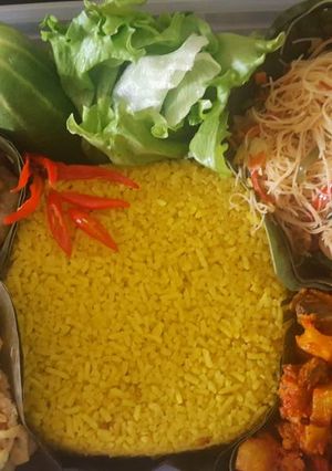 Foto resep Nasi kuning pandan ricecooker