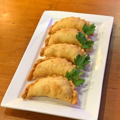A picture of Pastel (Indonesian Vegetarian Fried Puff).