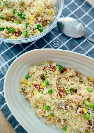 Una foto de Ensalada de cous cous con ahumados