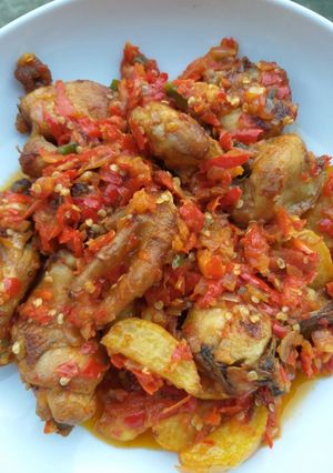 Foto resep Ayam lado merah