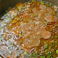 A picture of G's Chicken and Andouille Gumbo.