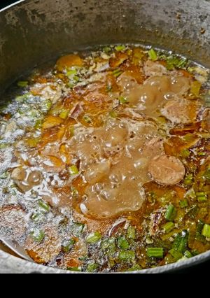 A picture of G's Chicken and Andouille Gumbo.