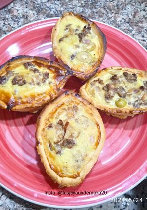 Une photo de Barquitas farcie à la viande hachée façon quiche