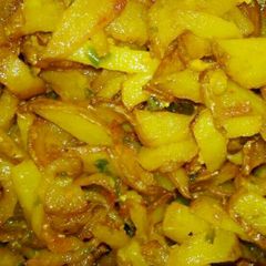 A picture of Potato(Aalu) ka bhujiya.