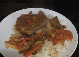 Una foto de Bifes a la portuguesa