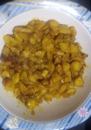A picture of Aloo ki bhujia.