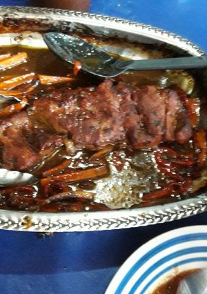 Una foto de Bondiola de cerdo agridulce