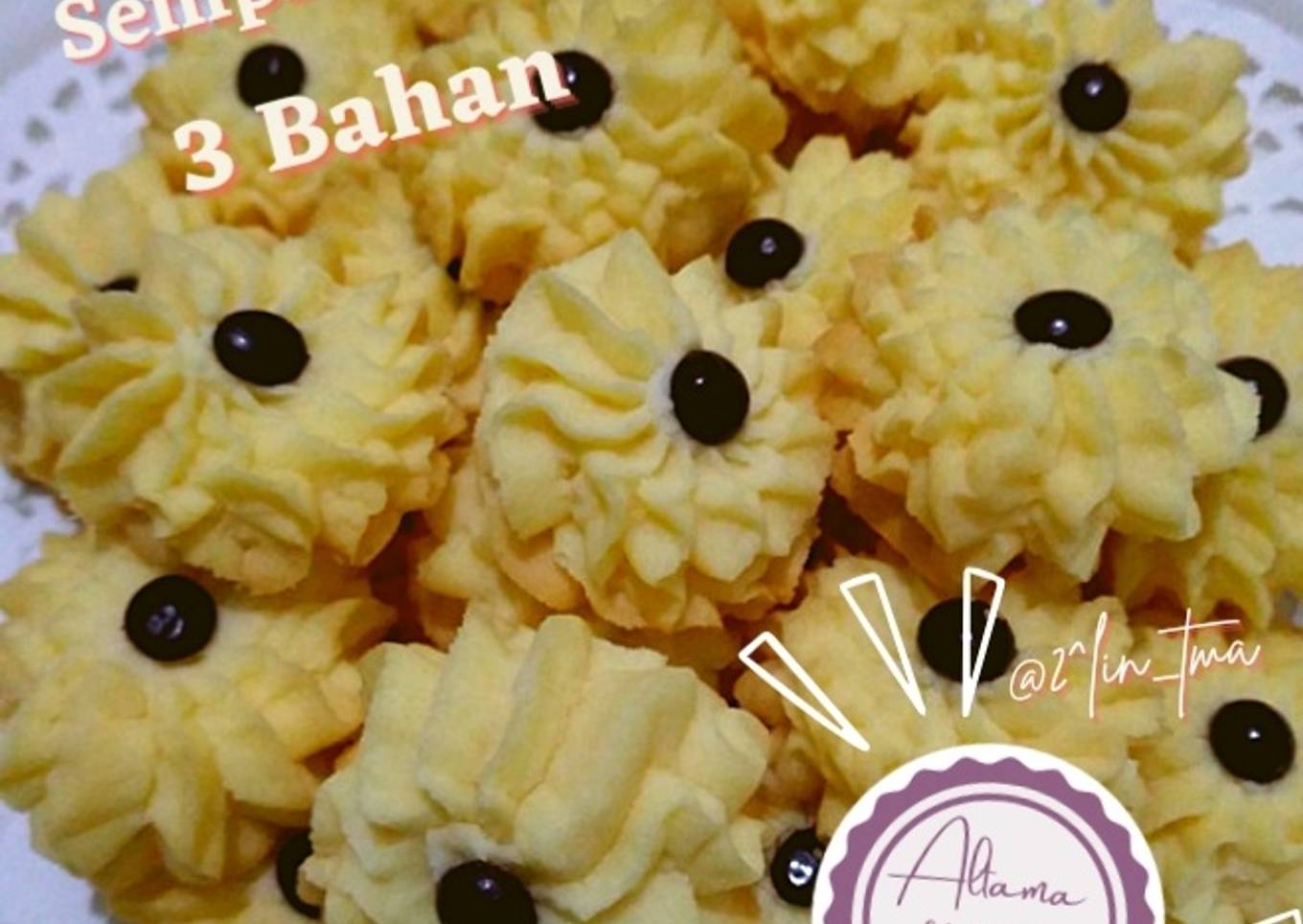 Kue Semprit susu ekonomis cuma pakai 3 bahan aja 😍