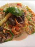 Falso spaghetti con salsa de hongos: rápido y fácil!