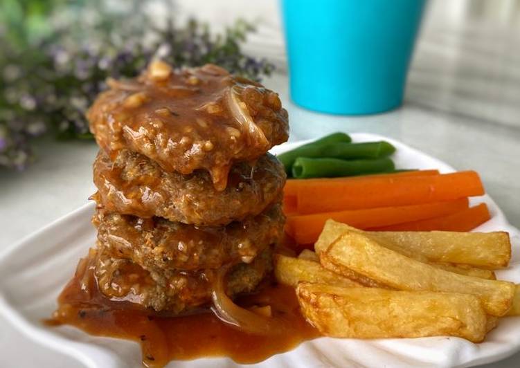 Resep Beef Patty steak - Simple praktis ala resto yang Lezat