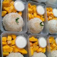 A picture of Manggo sticky rice.