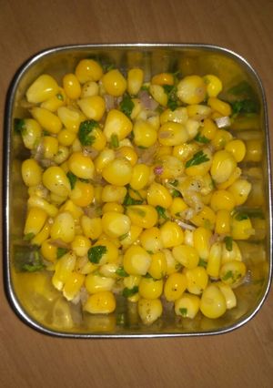 A picture of Corn chaat.