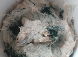 Una foto de Tofufort vegano (reemplazo del Roquefort)