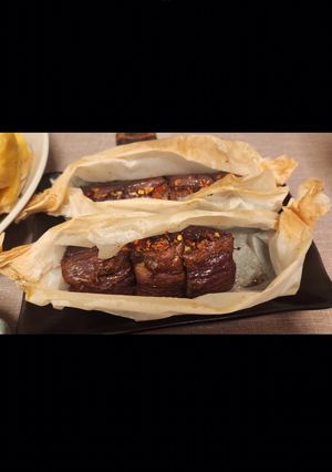 A picture of Grilled aubergine.