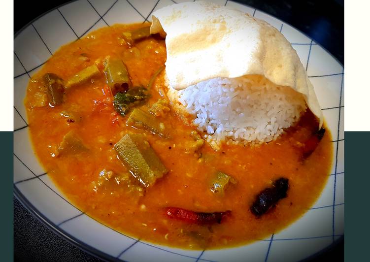 Recipe of Super Quick Homemade Okra sambar