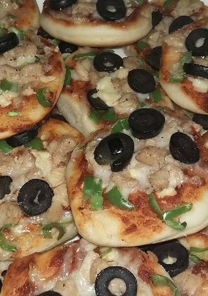 صورة لوصفة ميني بيتزا😋🍕