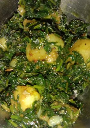 A picture of Aloo methi.