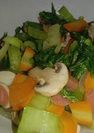 Foto resep Tumis sawi jamur