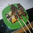 Lontong sate kambing