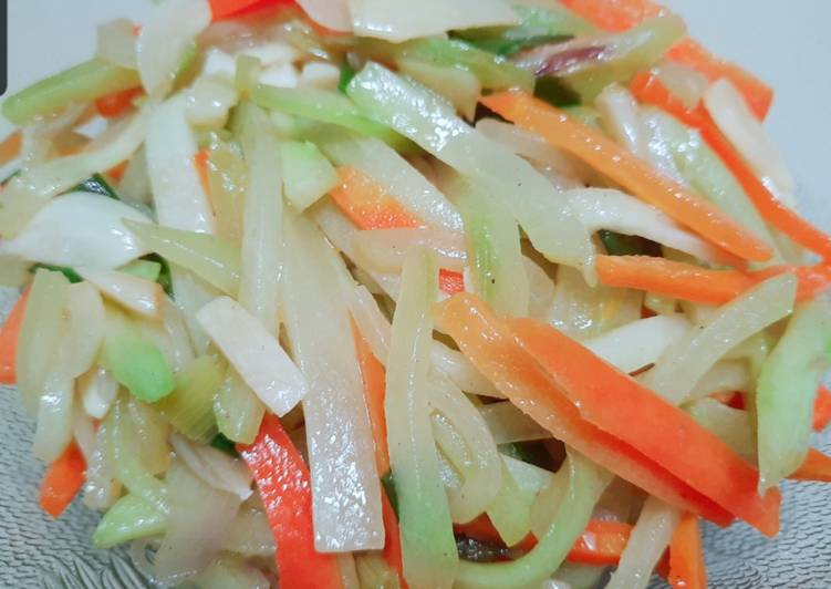 Resep Tumis labu siam wortel yang Lezat